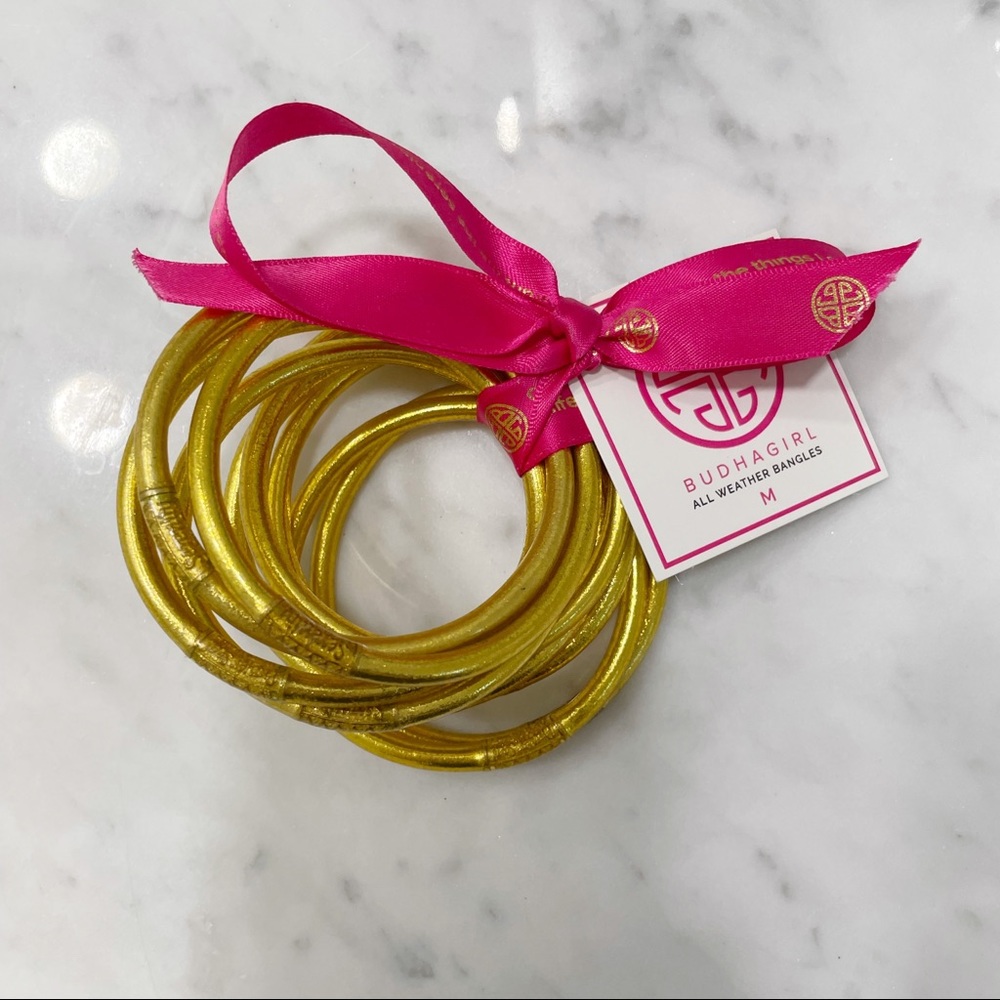 Budhagirl Gold Bangles Medium